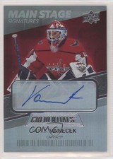 2021-22 Upper Deck Credentials Main Stage Signatures Vitek Vanecek Auto 0f5t