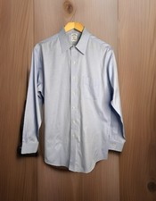 Brooks Brothers Shirt Mens 16-33 Blue Classic Fit Non Iron Supima Cotton Dress