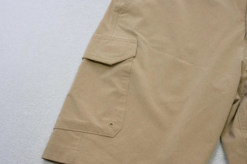 Pantalones Cortos de Carga Eddie Bauer Poliéster Elastizados Beige Senderismo Campamento 10" INS Para Hombres Talla 34 Foto 3 de 4