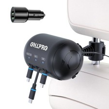 Multi Car Retractable Backseat 3 in 1 Car Charging Station Box Compatible wit...