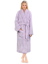 Premium Womens Plush Soft Robe Fluffy, Warm, Fleece Sherpa Shaggy Bathrobe S...