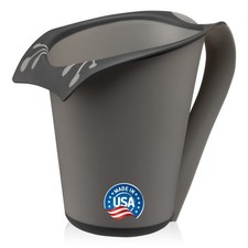 - Plastic Bath Cup 800ml, 27 fl Ounce Waterfall Rinser, Made in USA Grey