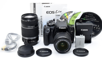 [Near Mint] Canon EOS Kiss X2 Digital Camera EF-S 18-55mm 55-250mm IS Lens Japan