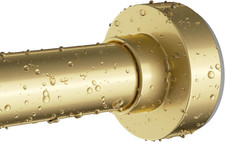 Gold Shower Curtain Rod 34-66 Inches 2.8-5.5Ft Never Rust Adjustable Shower Rod