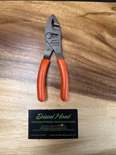 *NEW * Snap On 46ACF 6"Combo Slip Joint Pliers w/Soft Grip ORANGE Handles