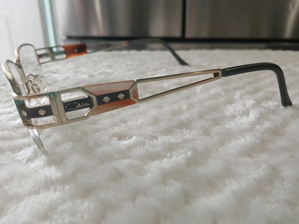 Auténtico marco de gafas Cazal Titanium Mod 1211 Col 003 53□16 135 Alemania Foto 4 de 4