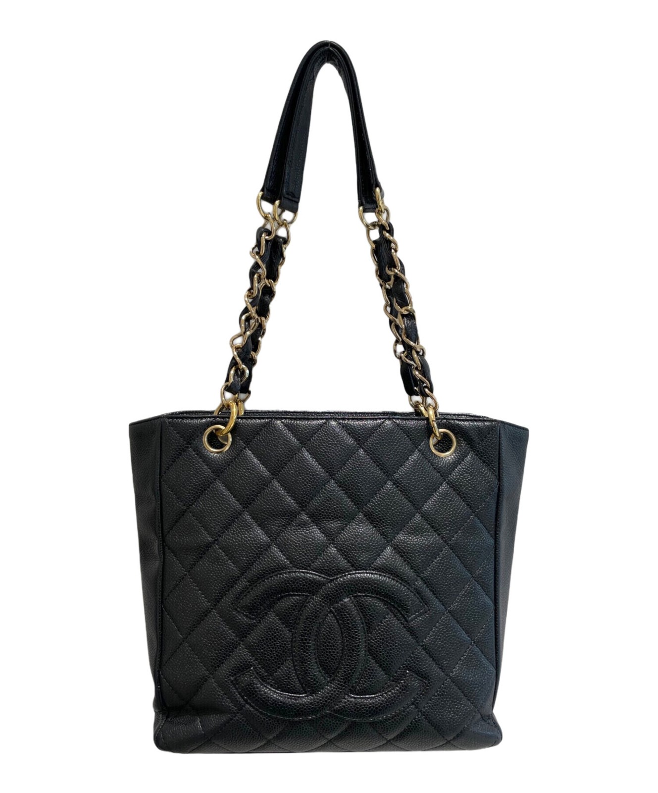 CHANEL PST Tote Bag in Black Caviar Leather #430
