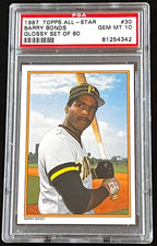 1987 TOPPS #30 ALL - STAR BARRY BONDS PSA 10 GLOSSY - WE COMBINE SHIPPING