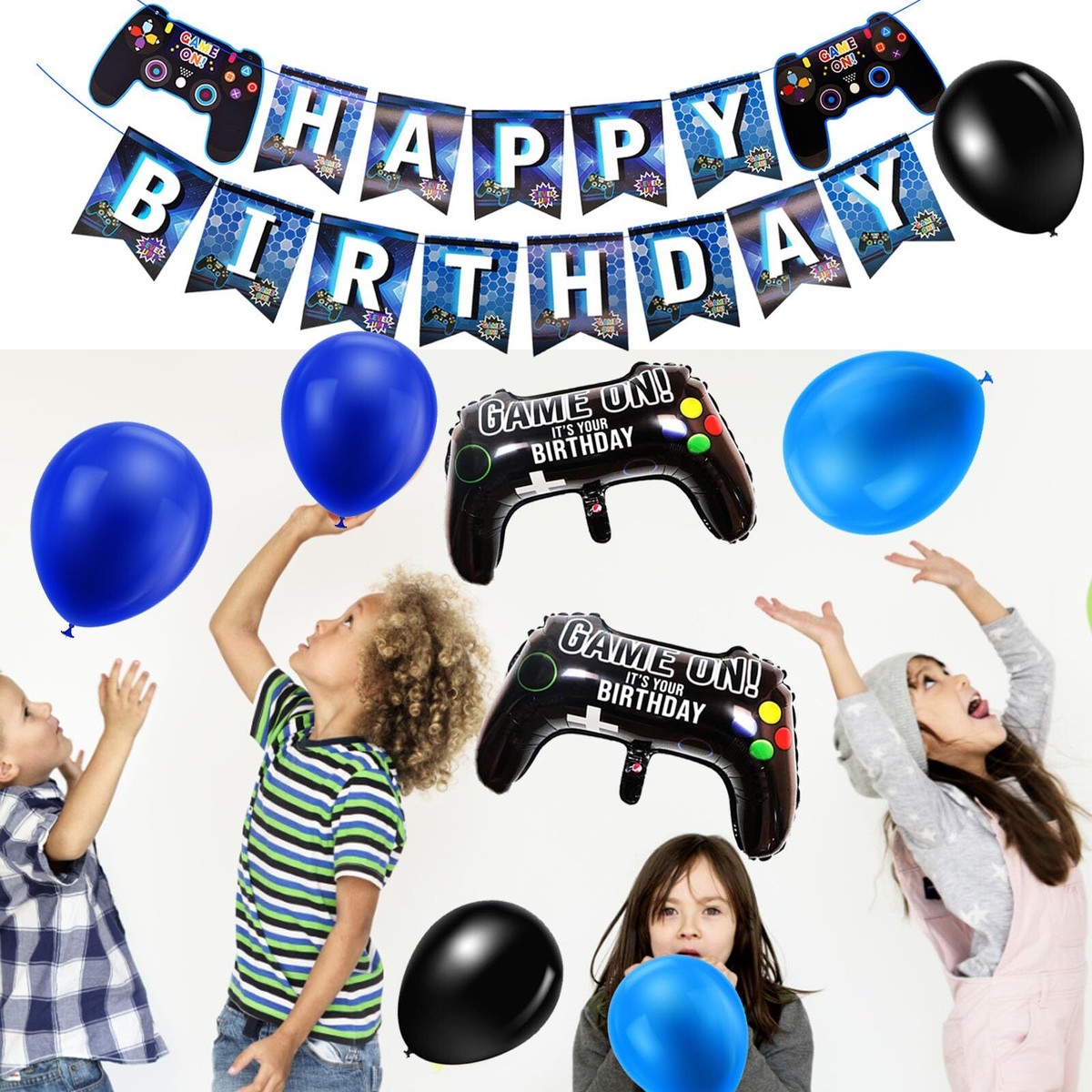 36 Stück Pixel Ballons - Gamer Geburtstagsdeko Für Kinderparty