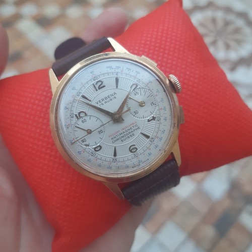 Verbena chronoswiss watch 17 rubis Swiss made, chronographe men mechanical watch