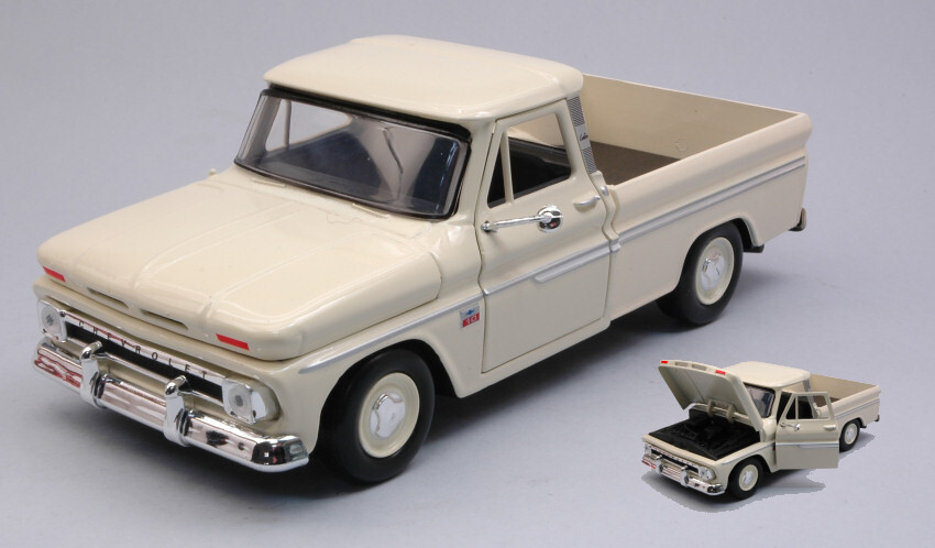 Chevrolet C10 Fletside Pick-up 1966 Cream 1:24 Model MOTORMAX