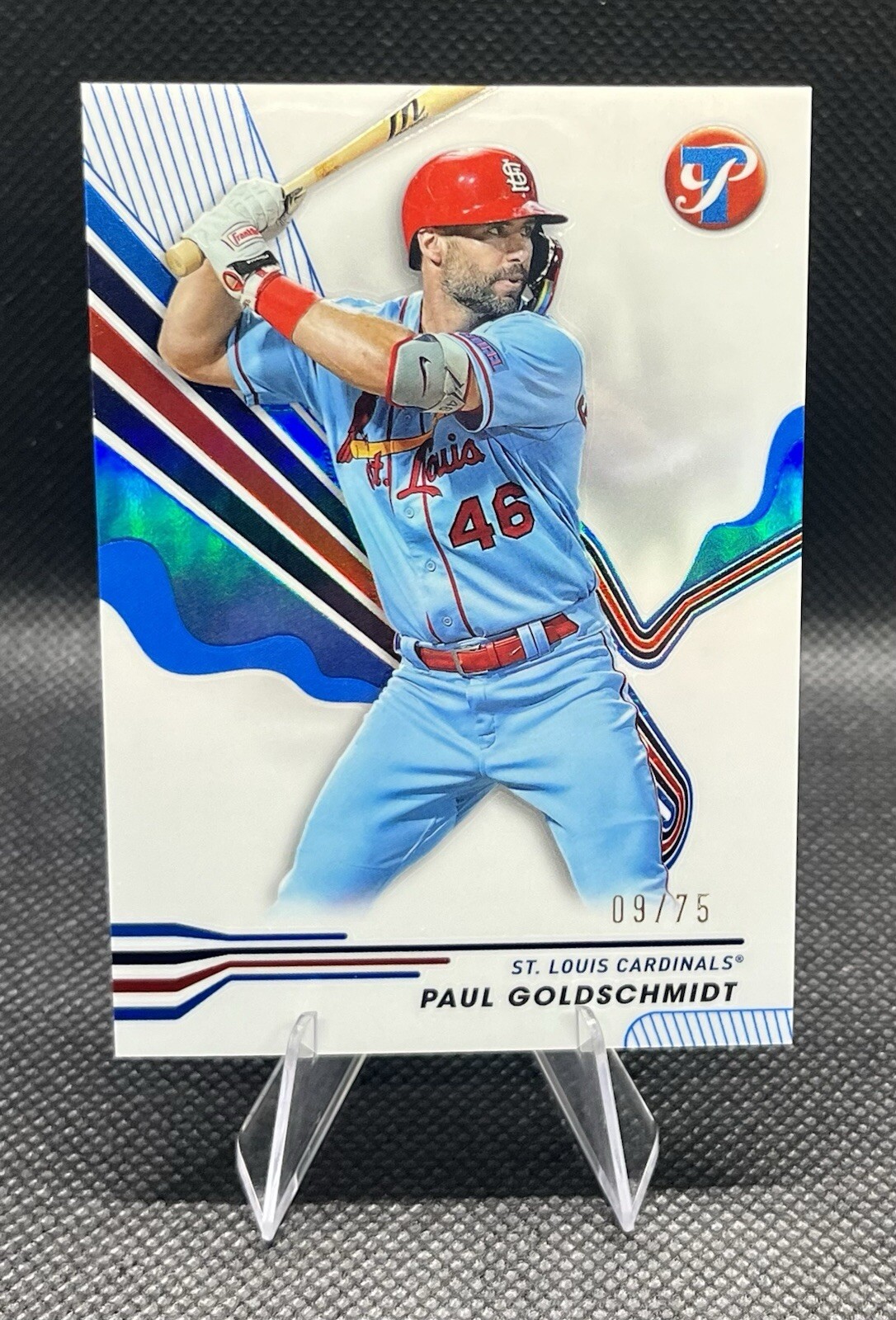 2024 Paul Goldschmidt Blue Refractor /75 Topps Pristine #228 Cardinals/Yankees
