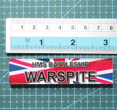 Nameplate HMS Battleship WARSPITE for 1/700 1/350 model display v2