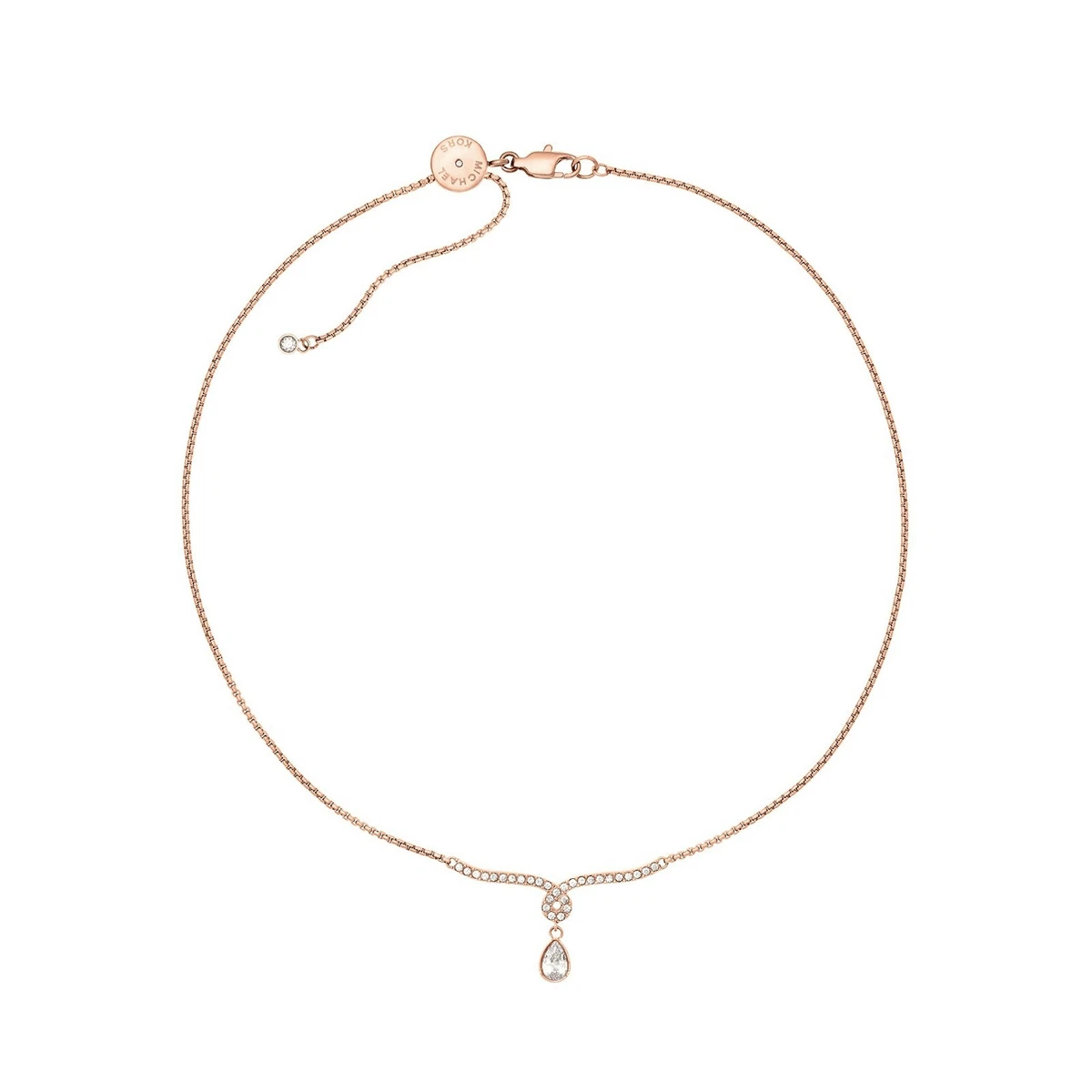Michael kors rose gold bar necklace deals