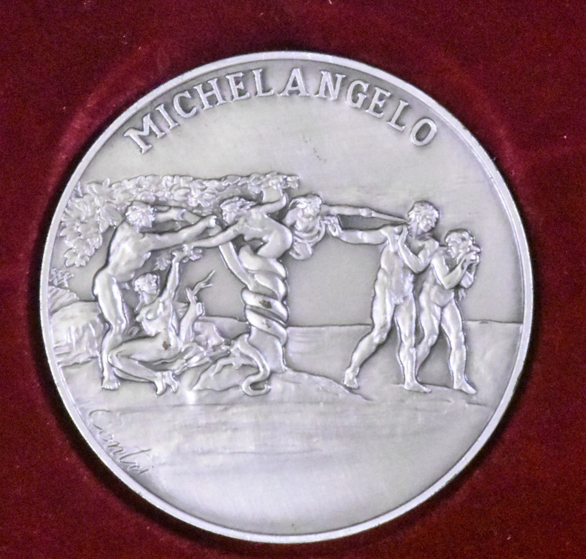 ヴァチカン美術館　銀メダル　Michelangelo Musei Vaticani 1992 Commemorative Art Medal in Sterling