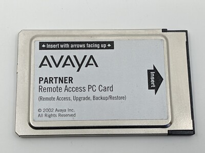 Avaya Partner Remote Access PC Card, RAC Upgrade Backup/Restore 700252455 Tested