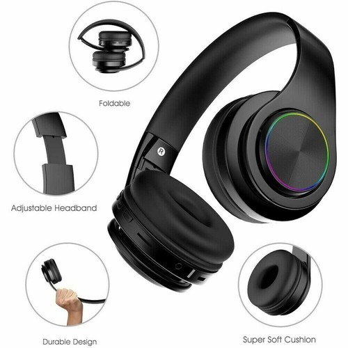 Funkkopfhörer Stereo On Ear Kabellos Kopfhörer Bluetooth 5.0 für Phone PC TV MP3 - Bild 10 von 19