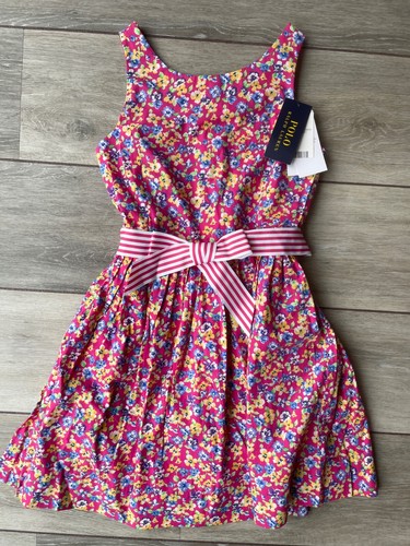 Ralph Lauren Polo Girl's Pink S2 Floral Concept Dress - Age 8 - New & Tags - Picture 11 of 11