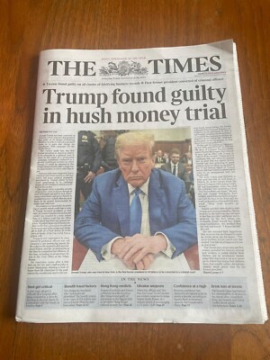 Donald Trump schuldig The Times UK Zeitung Freitag, 31. Mai 2024