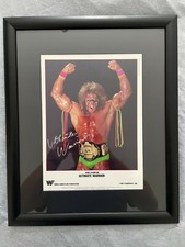 Ultimate Warrior 1990 - Glass Framed Promo Picture Titan Sports WWF Fan Club WWE