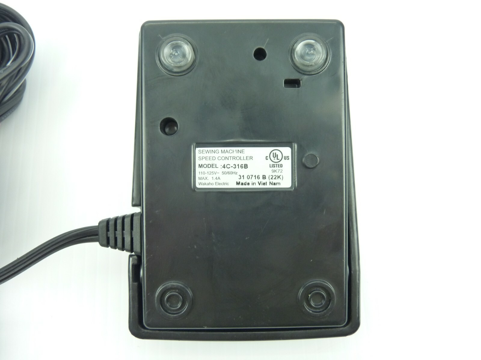 Bernina Foot Control Pedal 4C316B Sewing Machine Speed Control eBay