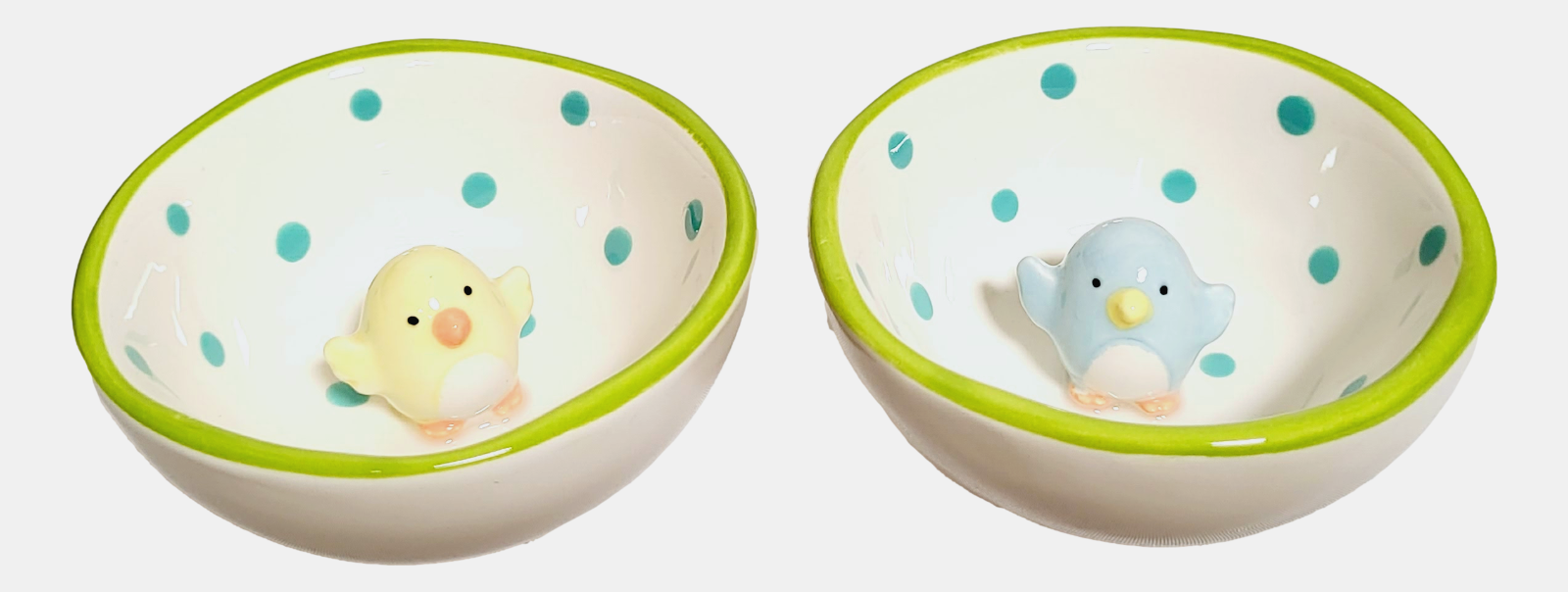 Ceramic Dot Songbird Ring Dish 2-Pack for Jewelry and Trinkets-image