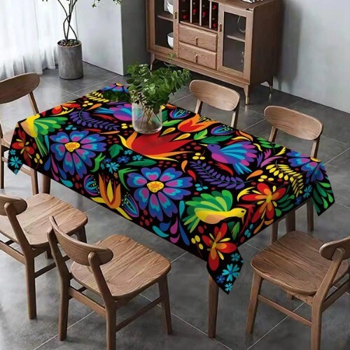 Rectangle Tablecloth Decor Reusable Waterproof Table Cover Halloween Party Decor - Foto 4 di 16