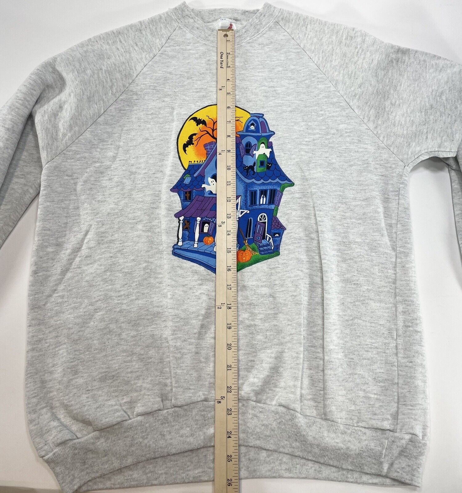 Vintage 80’s-90’s Jerzees Sweatshirt XL Gray Hall… - image 8