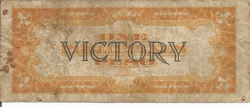 Philippines 1 Peso Victory Note Circulated # 12 - Picture 2 of 2