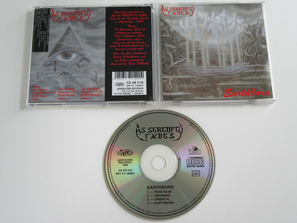 AS SERENITY FADES Earthborn CD 1994 RARE OOP DEATH/DOOM ORIGINAL