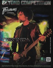 Alice In Chains William Duvall Framus guitar 8 x 11 advertisement 2013 ad print