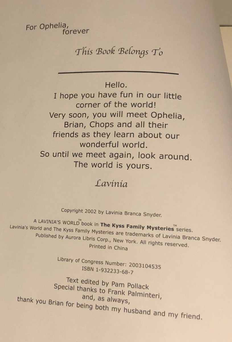 Treasure of Lodian : The Kyss Family Mysteries Lavinia Branca Snyder