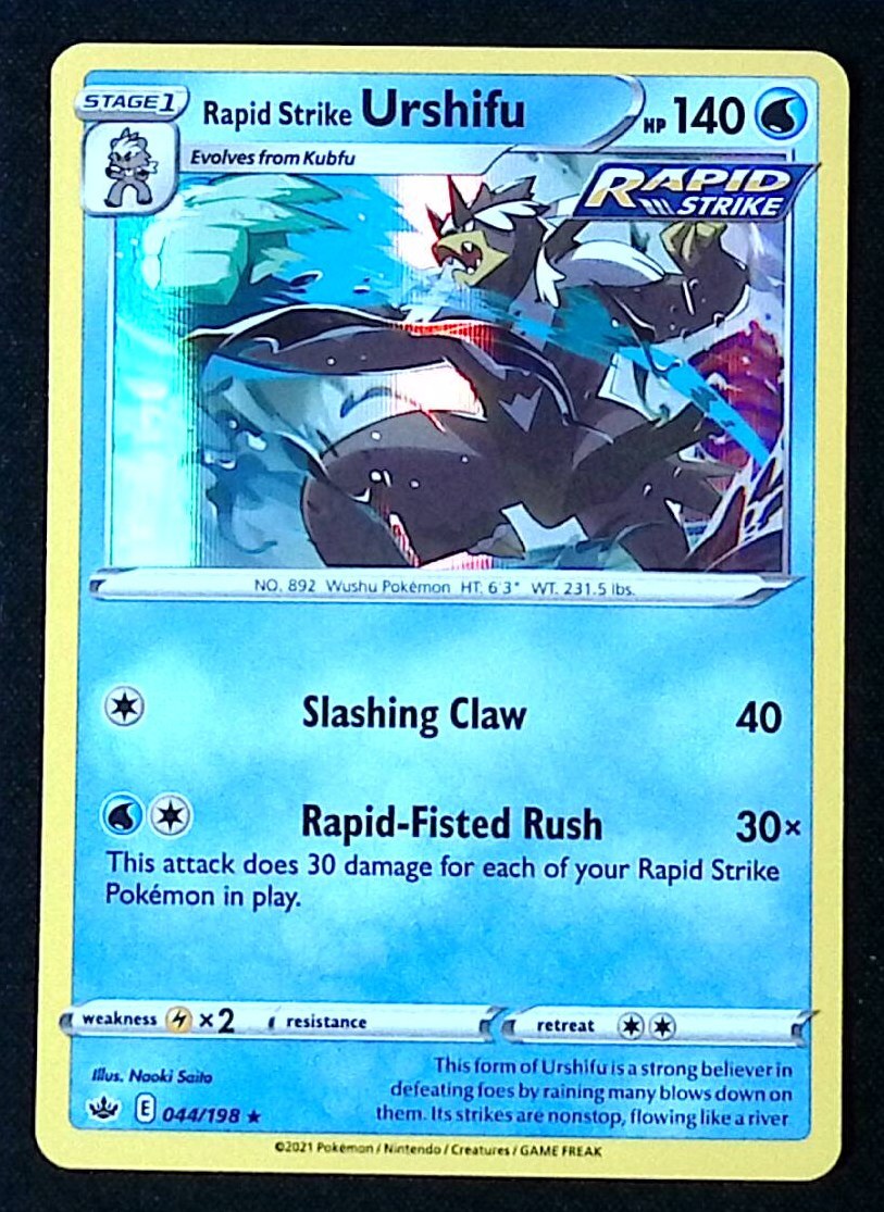 Rapid Strike Urshifu Holo Rare 44/198 - Pokemon Chilling Reign - NM