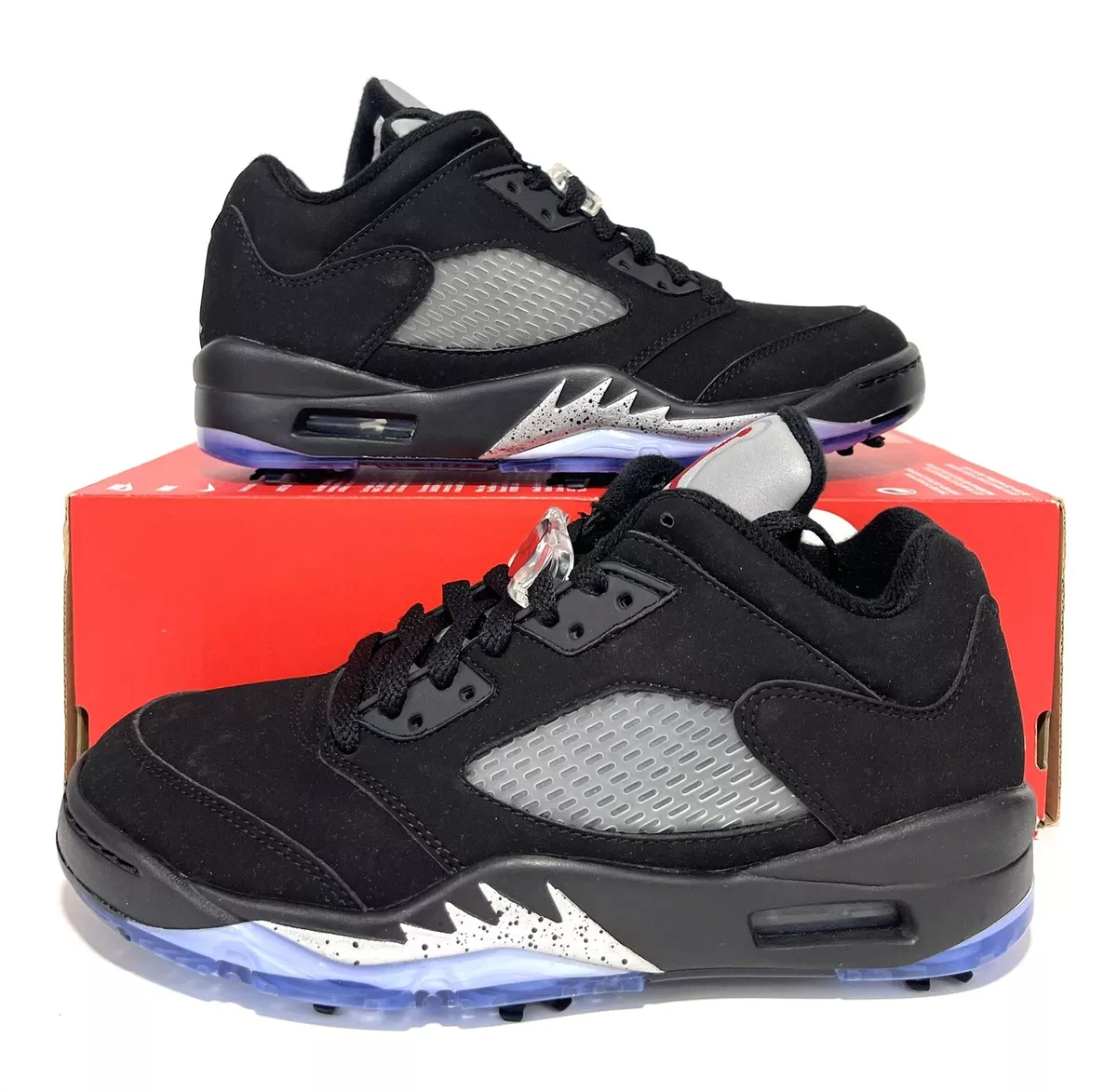 Air Jordan 5 V Low Golf Black Metallic Silver CU4523-003 Men's Size 7 / Wmns 8.5 Air Jordan 5 V Low Golf Black Metallic Silver CU4523-003 Men's Size 7 / Wmns 8.5