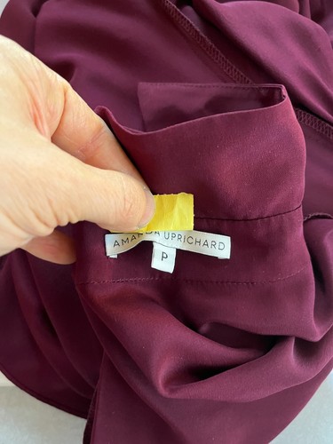 Amanda Uprichard Size P Burgundy Popover Shirtdress Long Sleeve - Picture 2 of 8