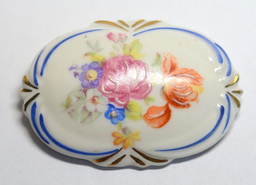 GERMANY MEISSEN BAVARIA PORCELAIN FLOWER BROOCH