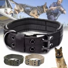 Adjustable Reflective Nylon Tactical Dog Collar, Heavy Duty for Training