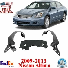 Front Fender Liner LH + RH & Undercover Splash Guard For 2009-2013 Nissan Altima