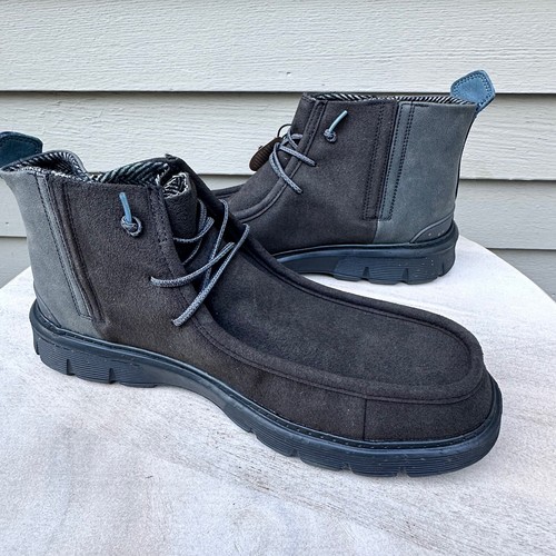 HEYDUDE Boris Eco Mens Size 14 Casual Shoe Granite Gray Ankle Boot 112653045 New - Picture 5 of 12