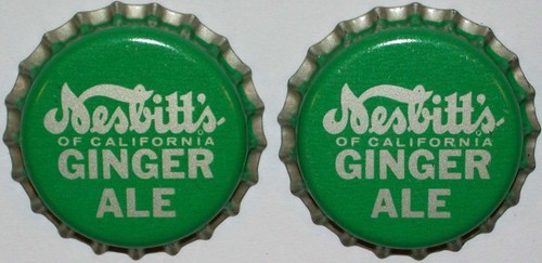 Lote de 25 tapas de botella Soda Pop NESBITTS GINGER ALE #2 forradas de corcho nuevo stock antiguo - Imagen 2 de 2