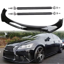 Front Bumper Lip Body Kit Spoiler Splitter Glossy Black For Lexus IS250 IS350 IS