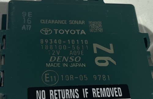 Modulo Comando Sonar Sgombero Toyota CHR 2016-2021 P. n. 89340-10110 - Foto 2 di 6