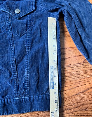 Vintage 60s /70s Levis Corduroy Trucker Jacket Blue Mens 40 Made