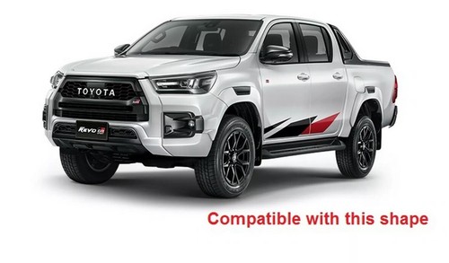 GR SPORT SUN VISOR WIND DEFLECTOR DOUBLE CAB FITS TOYOTA HILUX 2015-2024 - Picture 5 of 9