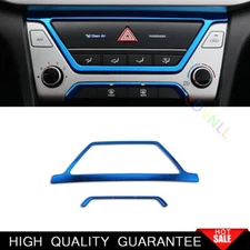 For Hyundai Elantra 2016-2020 Blue Steel Control Console Panel Dashboard Cover