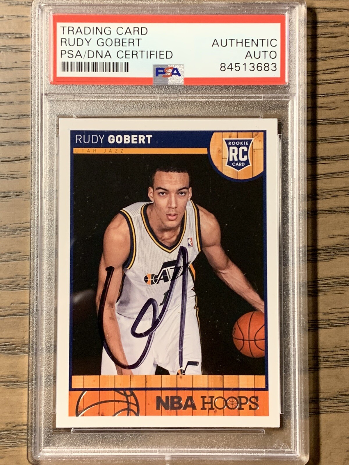 RUDY GOBERT PSA DNA AUTH SIGNED AUTO 2013 PANINI NBA HOOPS #287 