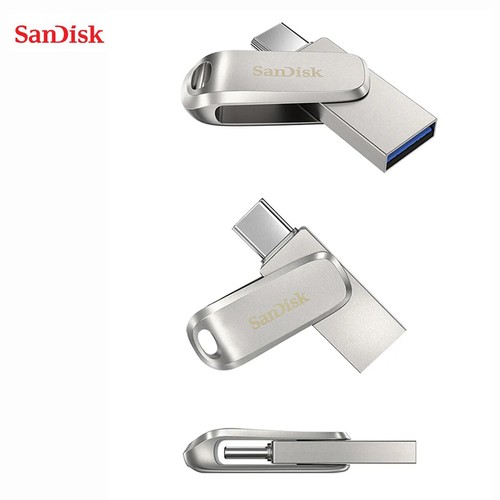 SanDisk Ultra Dual Drive Luxe USB Type-C usb 3.1 OTG usb stick pendrive 64 GB - Afbeelding 1 van 9