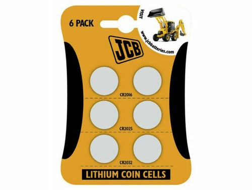 6 x JCB® CR2016 CR2025 CR2032 3V Lithium Coin Cell Button Battery  - Picture 1 of 1