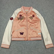 Odd Molly Varsity Jacket 1 - S Pastel Red/Beige Outerwear Embroidered Zip Small