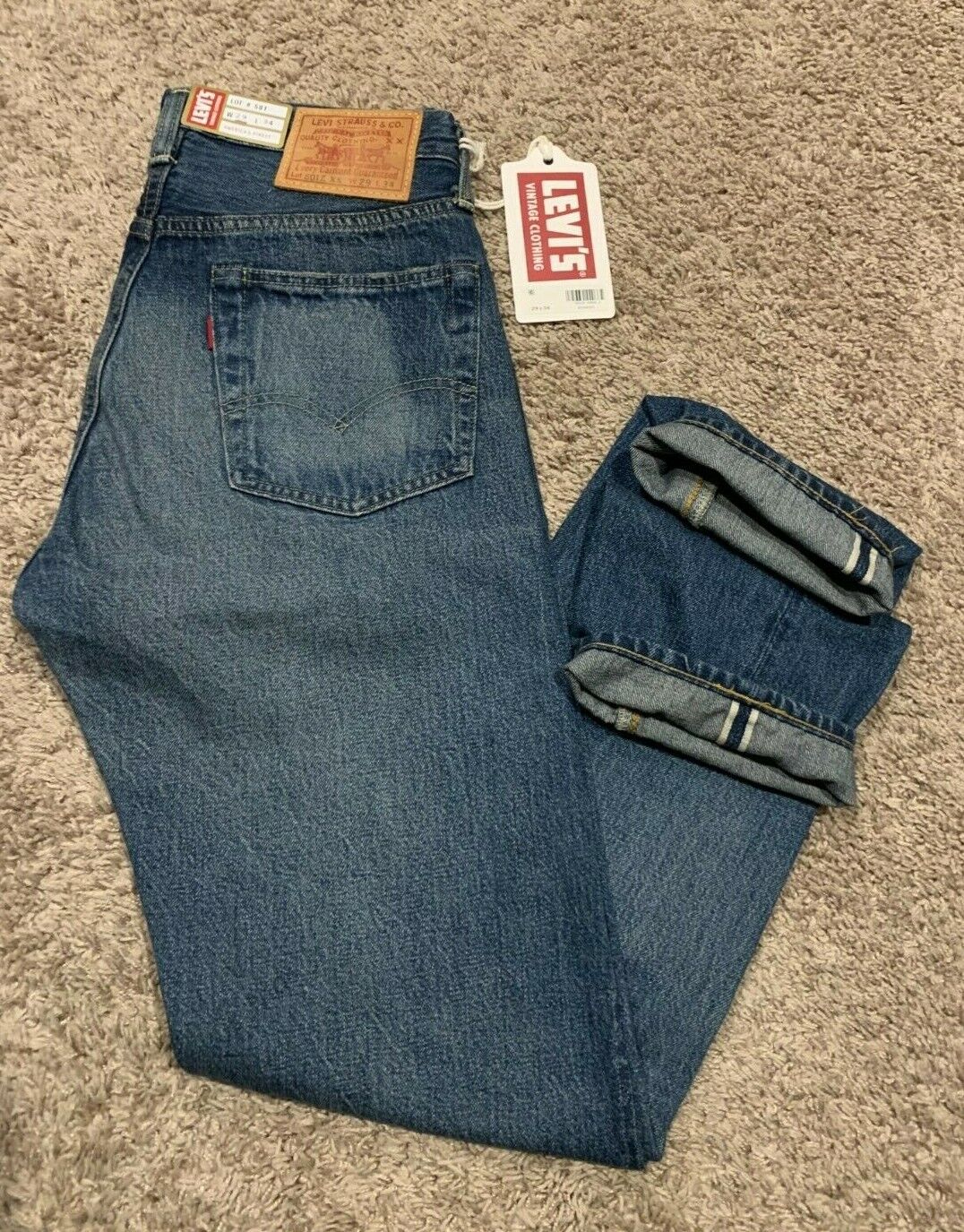 Levi's LVC 1954 501z XX Selvedge Jeans Made In Japan 29X34 NWT RT$285 0101  U15